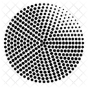 Halftone Circle Radial Radial Halftone Circle Icône