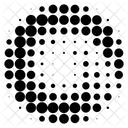 Halftone Circle Radial Radial Halftone Circle Icône