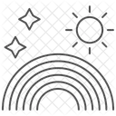 Rainbow Thinline Icon Icône