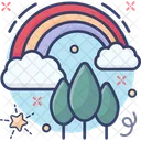 Rainbow Weather Cloud Icon