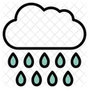 Cloud Raindrops Raining Icon