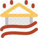 Raining Flood House Icon