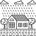 비오는 날 비오는 날 장마철 아이콘