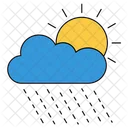 Raining Sun Weather Icon