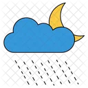 Raining Cloud Moon Icon