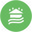 Raining Flood House Icon