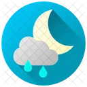 Rainy Night Rainfall Rain Icon