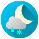 Rainy Snowy Night Rain Snow Icon