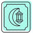 Ramadan Banner Color Shadow Thinline Icon 아이콘