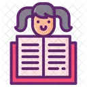 Reader Child Child Female Child Icon