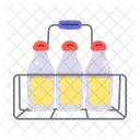 Milk Basket Milk Bottles Drinks Icon