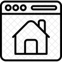 부동산 웹사이트 온라인 부동산 조사 아이콘