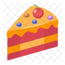 Pastel Rebanada Postre Icono