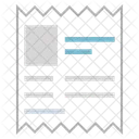 領収書、小切手、バウチャー アイコン