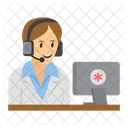 Receptionist Customer Service Customer Support Icon