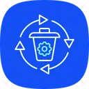 Waste Management Blue Icon Icon