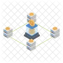 Rede Bitcoin Moeda Criptografica Rede De Moeda Digital Ícone