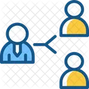 Referral Marketing Businessman Salesman Icon