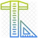 T Quadrat Zimmermannsmassstab Lineal Symbol