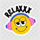 Relaxing Music Relaxing Emoji Music Listening Icon