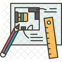 Renovation Plan Design Icon