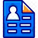 Resume Personal Data Cv Icon