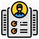 Human Resource List Resume Icon