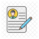 Resume Cv Recruitment Icon