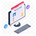 Resume Website Online Cv Online Resume Icon