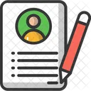 Resume Profile Bio Icon