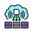 Rfid Cloud Server Servers Storaging Icon