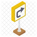 Right Turn Sign  Icon