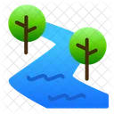 River Nature View Icon