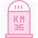 Road Km Duotone Line Icon Icon