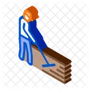 Worker Road Repair Icon