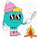 Character Roasting Marshmallows Icon