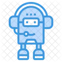 Roboter Unterstutzer Kopfhorer Symbol