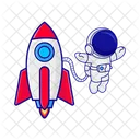 Rocket Astronaut Cosmos Icon