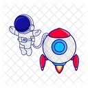 Rocket Astronaut Cosmos Icon