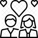 로맨틱 커플 하트 아이콘
