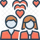 Romantic Couple Heart Icon