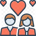 Romantic Couple Heart Icon