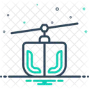 Funicular Ropeway Transportation Icon