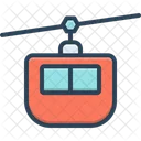 Funicular Ropeway Transportation Icon