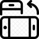 回転、水平、電話 アイコン