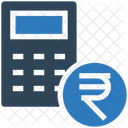 Rupee Badget Calculator Coin Icône