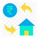 Costo de la vivienda en rupias  Icono