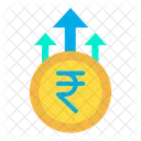 Crecimiento De Rupias Crecimiento Empresarial Crecimiento Del Dinero Icono