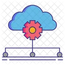 Saas Cloud Network Icon