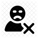 Sad Cross Delete Icon